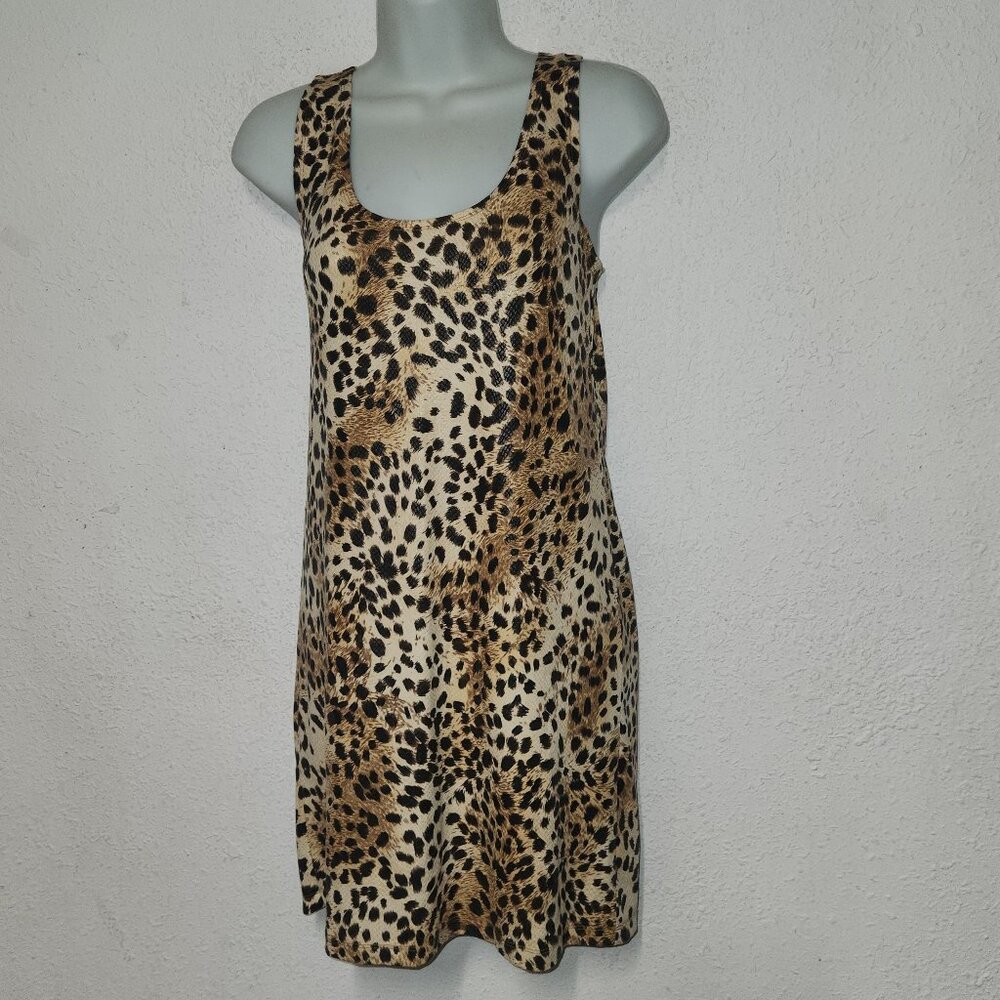 THE ARTE BY Z short shift/dress with animal print in size Large  NWOT